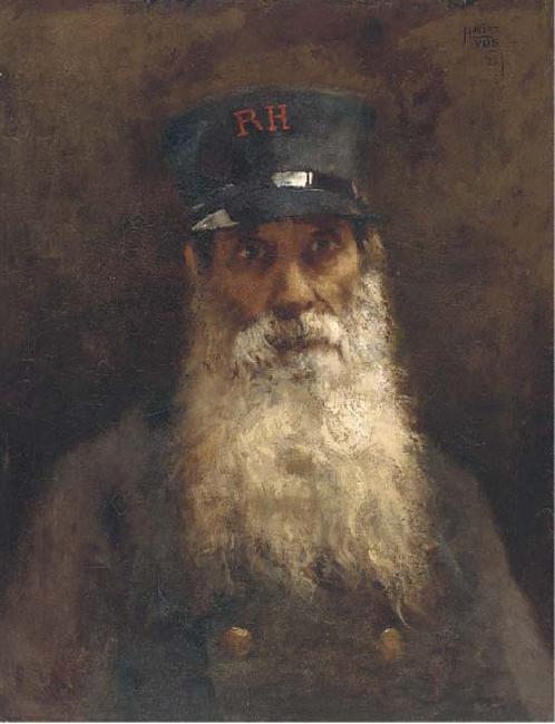 Hubert Vos Portrait of a Chelsea Pensioner France oil painting art
